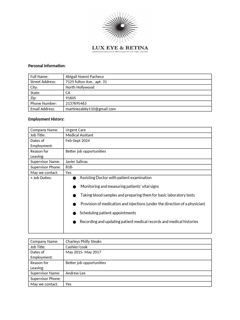 Application (1) | PDF | Health Sciences | Health Care