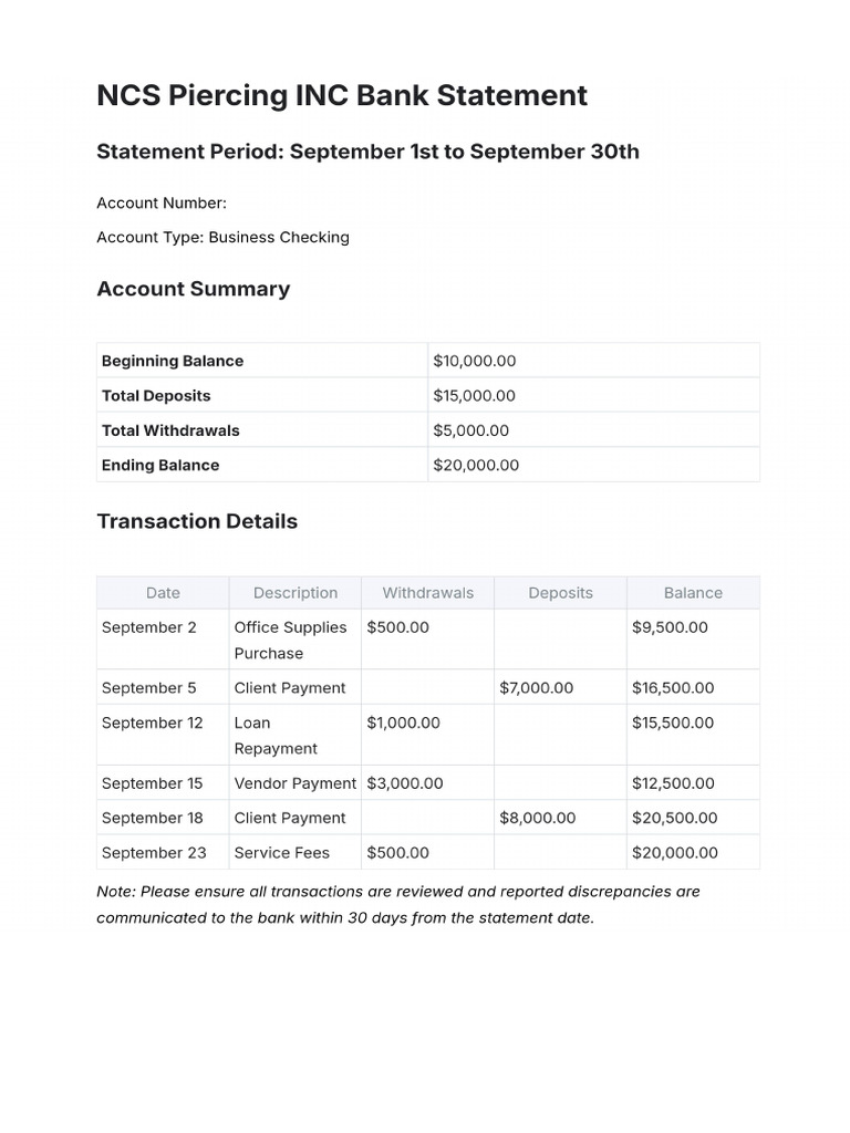 Bank Statements Gen | PDF