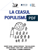 Suplimentul 22 FCD/HSS - LA CEASUL POPULISMULUI?, 26 iunie 2012