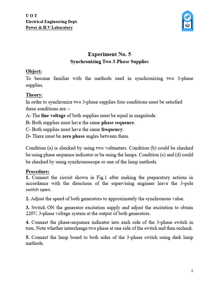 EE 4 - Set 2-Exps (1) | PDF | Relay | Electric Generator