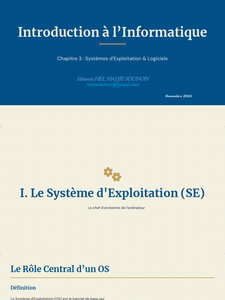 Systèmes d'Exploitation et Logiciels | PDF | Système d'exploitation ...