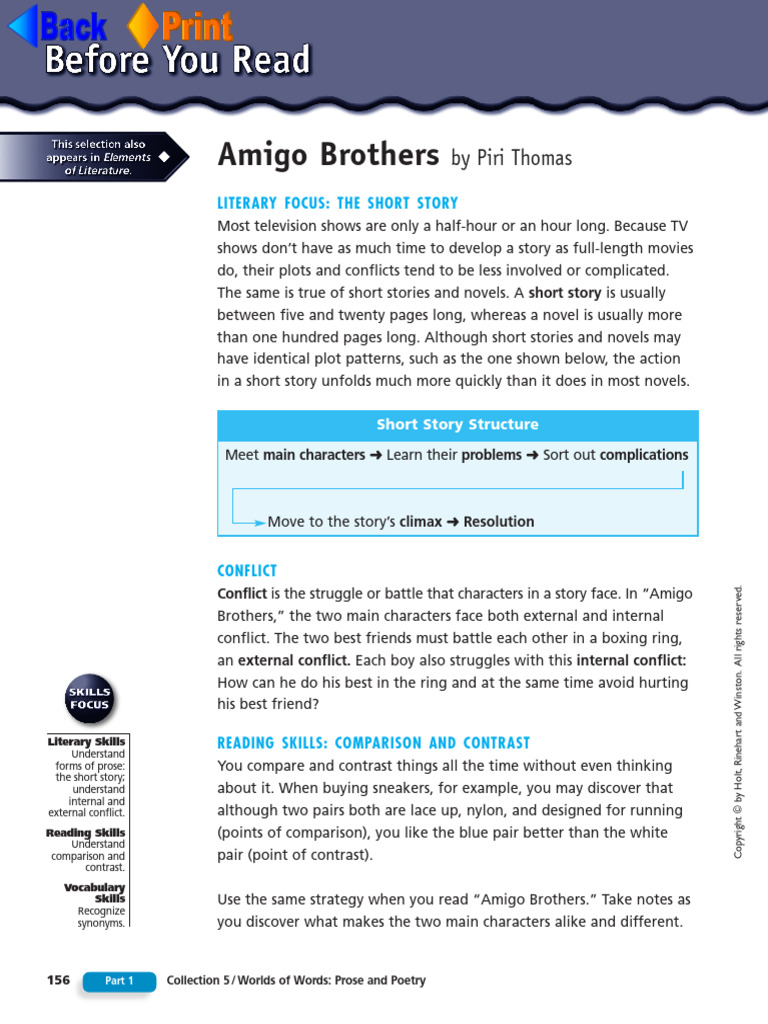 Amigo Brothers | PDF