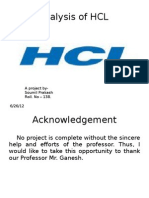 Analysis of HCL