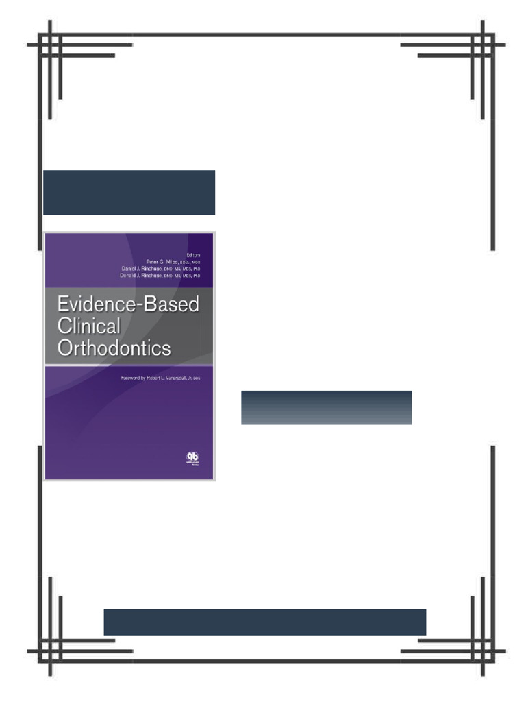 Evidence Based Clinical Orthodontics Miles ebook fresh chapter version ...