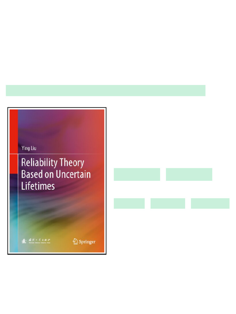 Reliability Theory Based On Uncertain Lifetimes 1st Edition Ying Liu ...