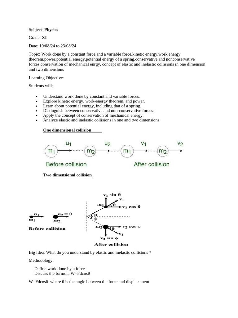 Physics Grade 11 Lp August Week 3 | PDF | Force | Potential Energy