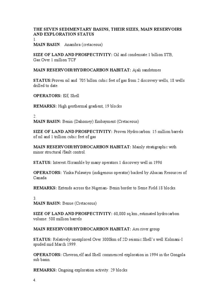 The Seven Sedimentary Basins Pdf Sedimentary Basin Petroleum
