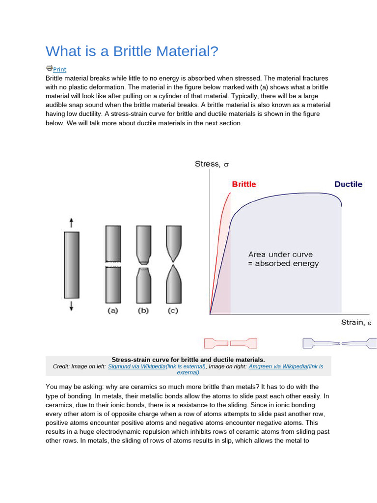 Understanding Brittle Materials and Ductility | PDF | Ductility ...