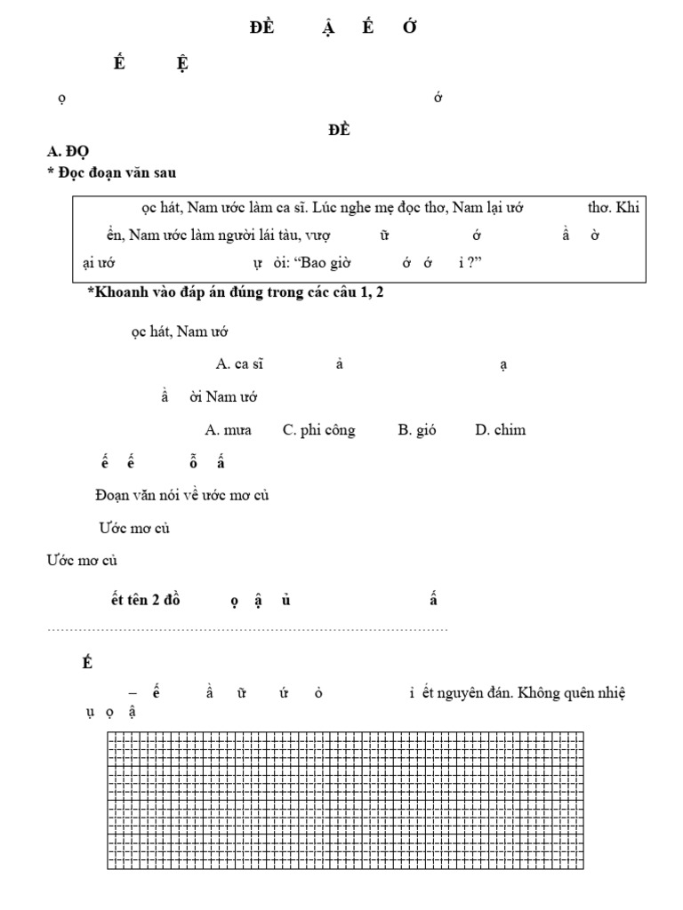 De On Tap Tet Lop 1 | PDF