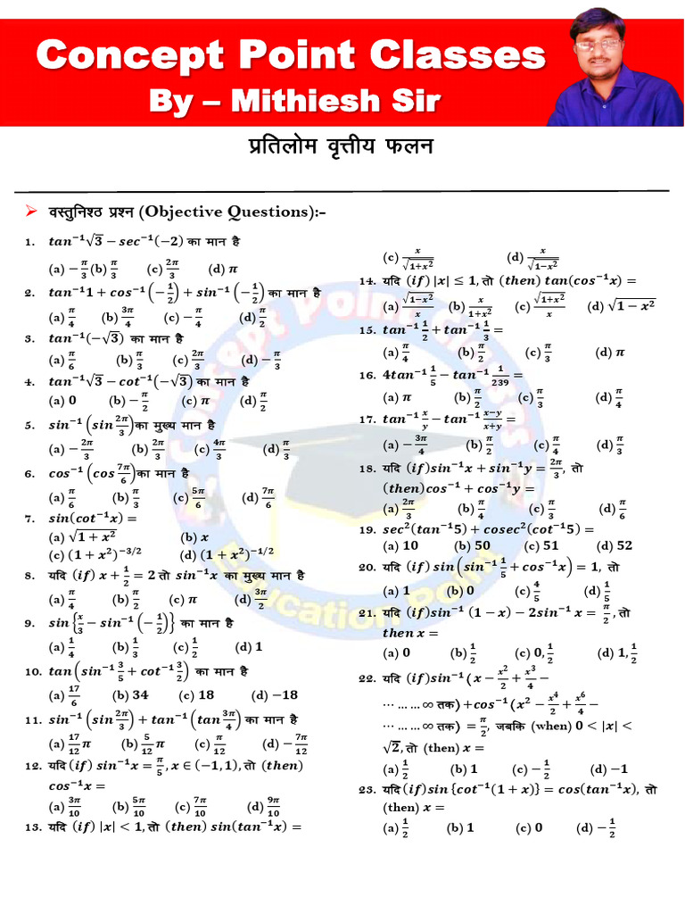 Inverse Function Objective | PDF
