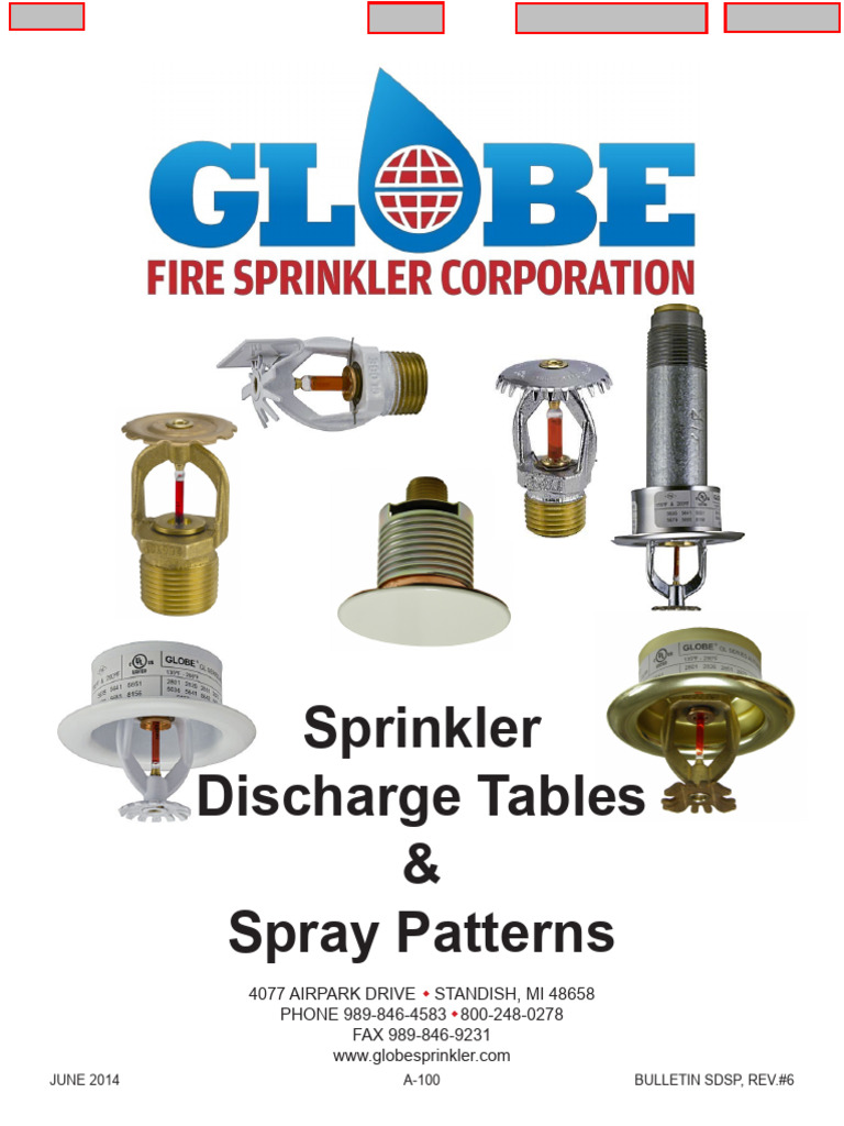 Sprinkler Discharge Tables & Patterns | PDF