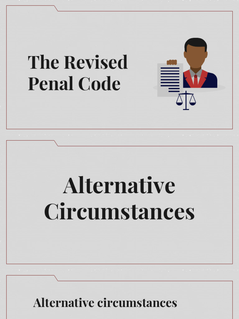 Alternative Circumstances in Penal Code | PDF | Crimes | Crime & Violence