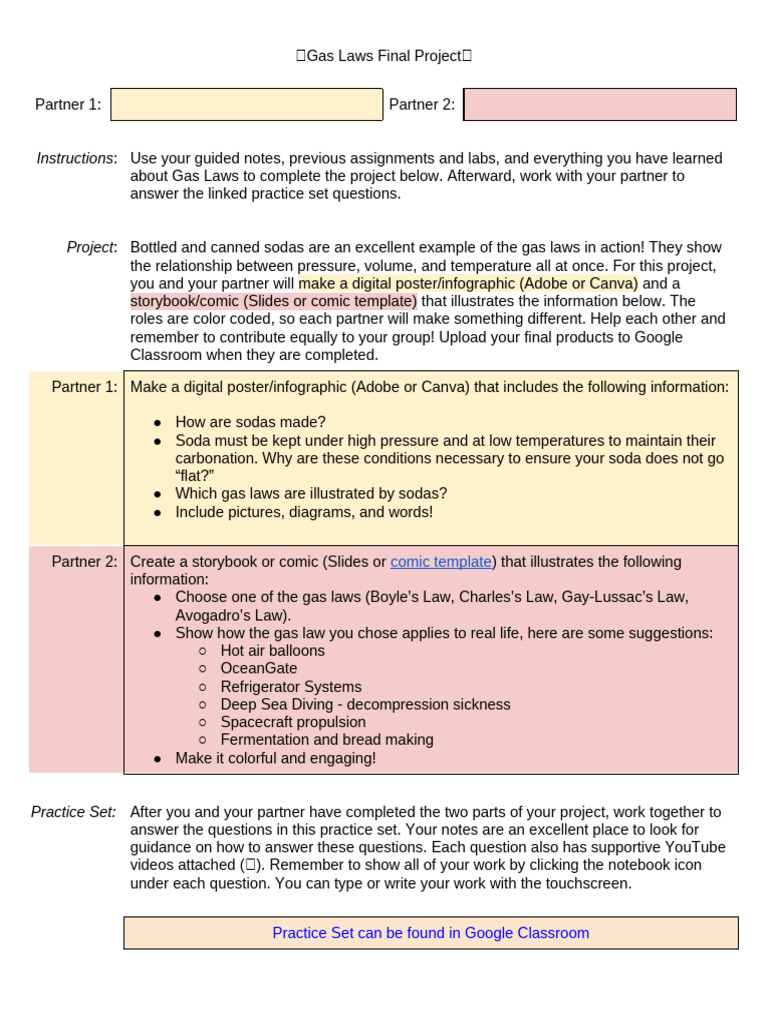 Gas Laws Project: Sodas & Infographics | PDF | Gases | Balloon
