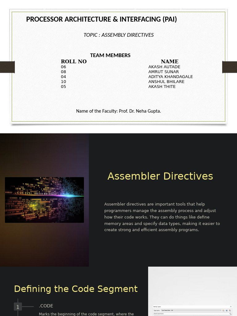 Assembly Directives (1) | PDF | Assembly Language | Variable (Computer ...