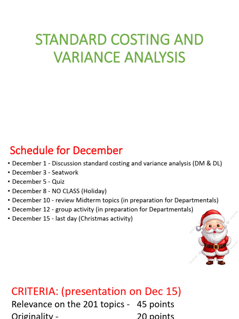 Standard Costing and Variance Analysis | PDF | Inventory | Variance