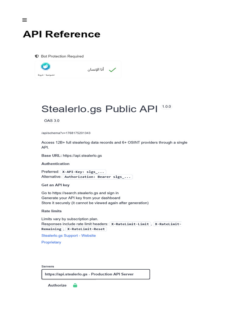 Stealerlo.gs API Reference Guide | PDF | Proxy Server | Information Science
