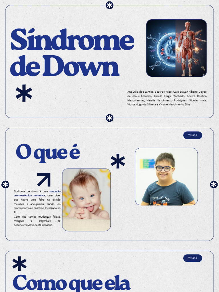 Entendendo a Síndrome de Down: Causas e Tratamentos | PDF | Síndrome de ...
