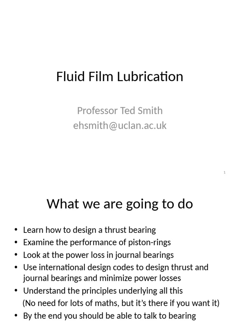 Lecture+on+Hydrodynamic+Lubrication | PDF | Fluid Dynamics | Piston