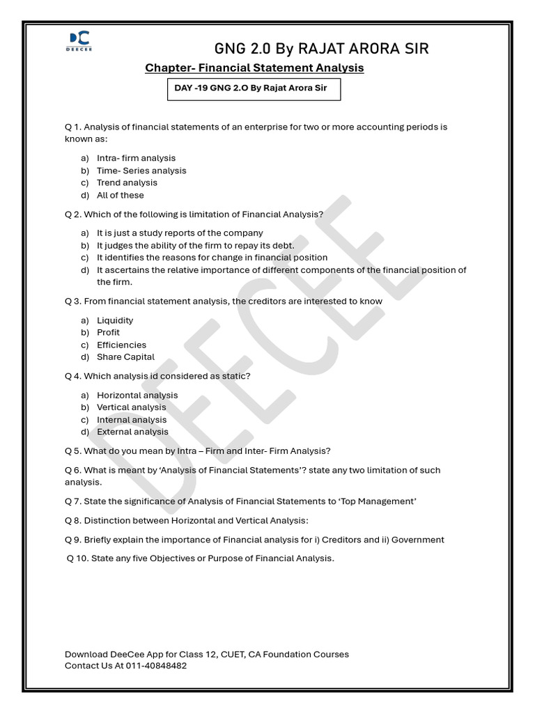 Chapter 2 Financial Statement Analysis | PDF | Income Statement ...