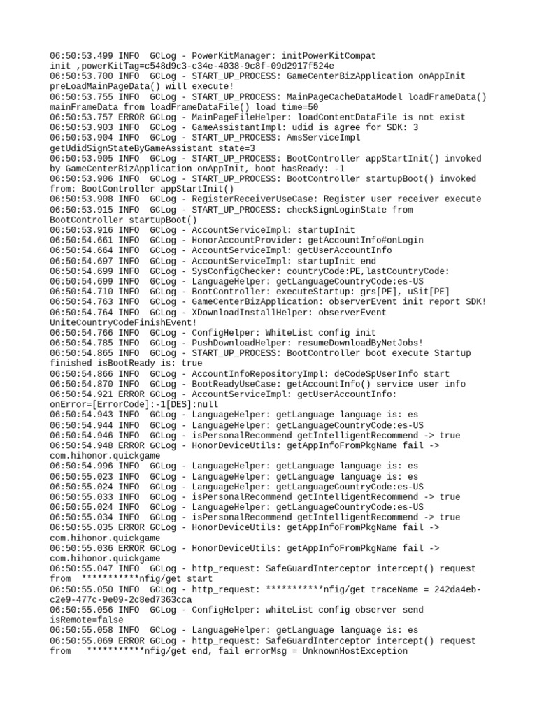 GameCenter Startup Log Analysis | PDF | Computing | Software