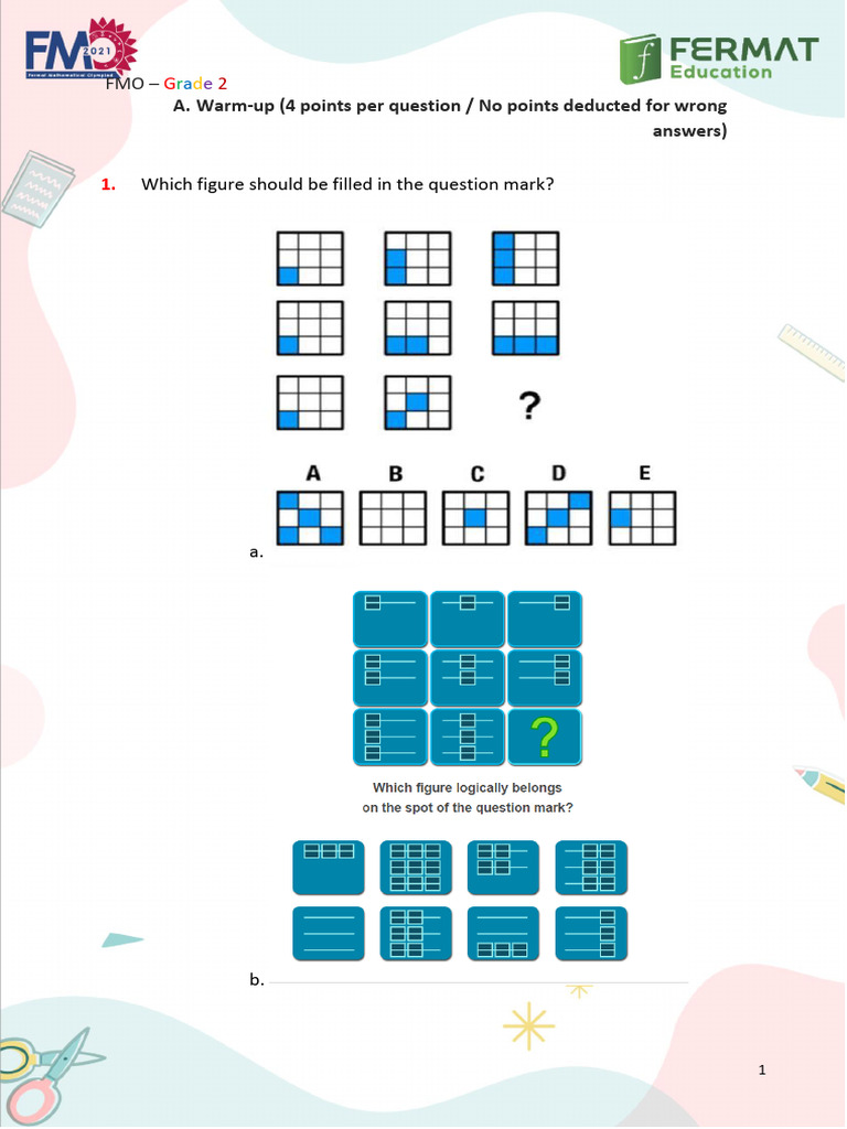 Grade 2 IQ Test Practice Questions | PDF
