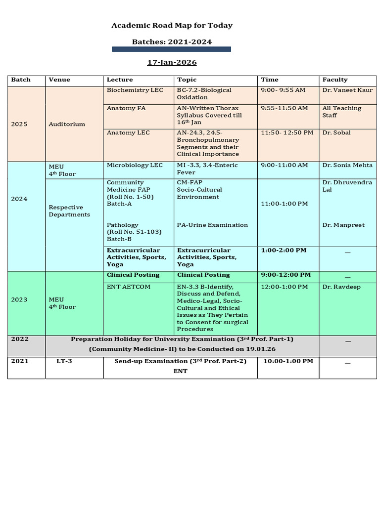 Academic Schedule 2021-2026 Overview | PDF | Life Sciences | Health ...