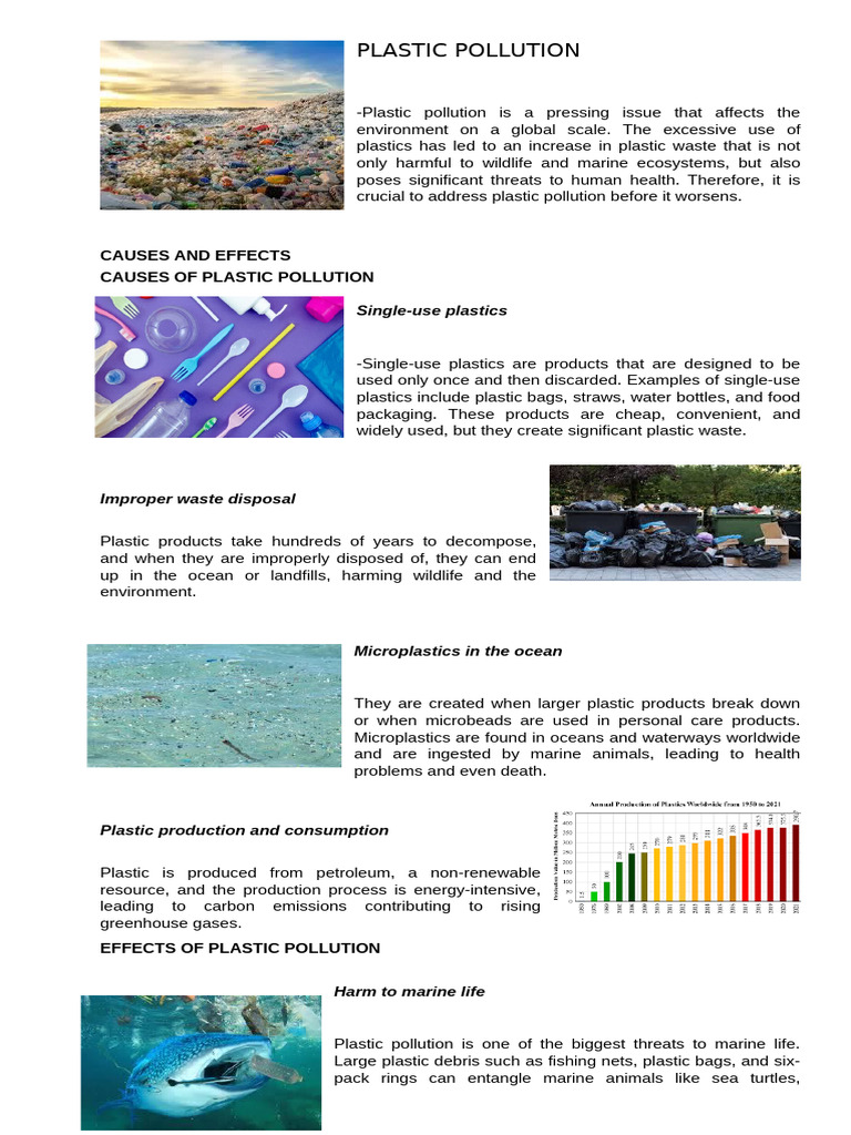 Causes and Effects of Plastic Pollution | PDF | Plastic | Pollution