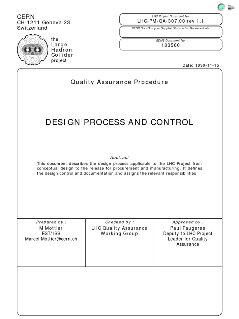 LHC Design Process and Control QA | PDF | Specification (Technical ...