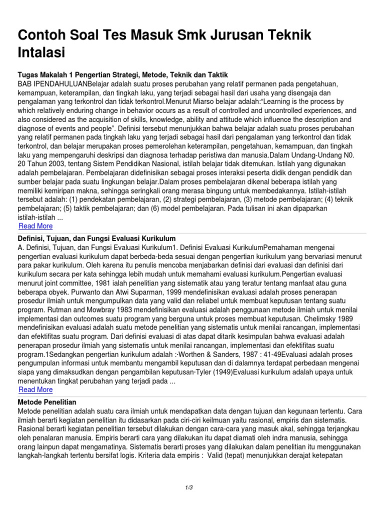 15++ Contoh soal skill tes jurusan teknik elektro information