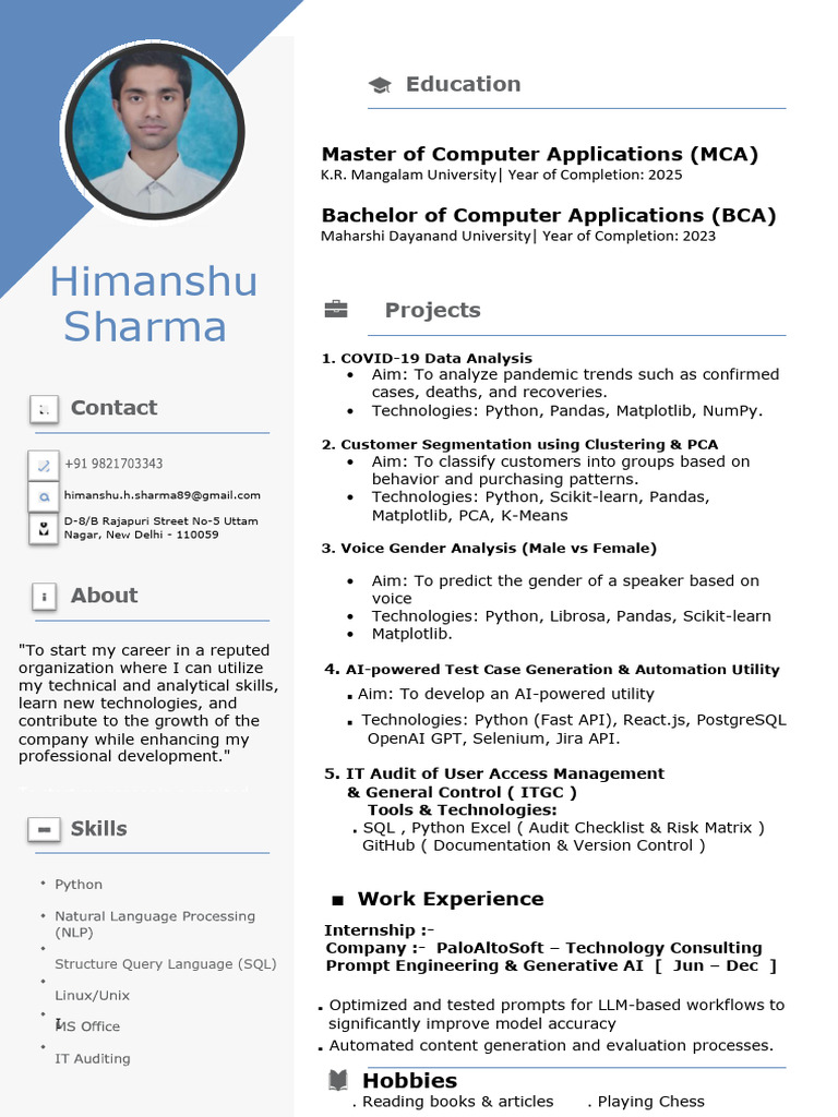 MCA and BCA Graduate with Projects | PDF | Python (Programming Language ...