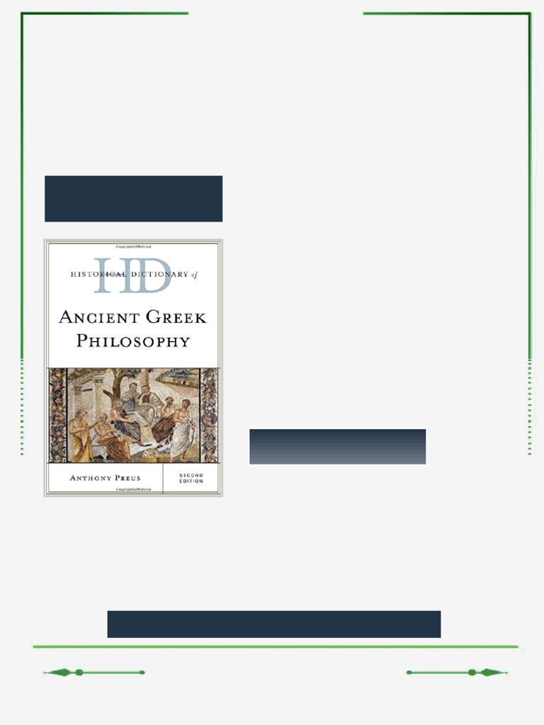 Historical Dictionary of Ancient Greek Philosophy Second Edition ...