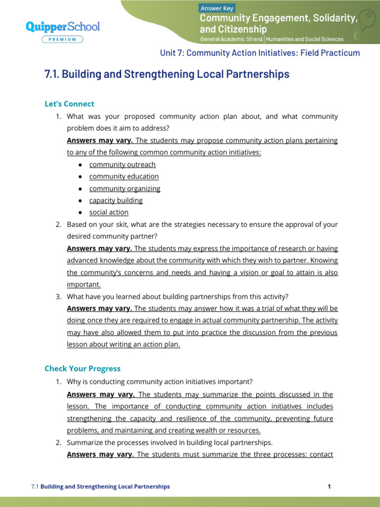 Community Action Partnerships Guide | PDF | Business Process ...