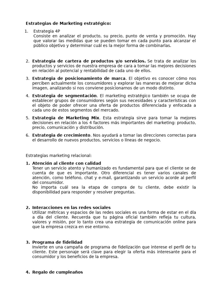 Estrategias de Marketing Efectivas | PDF | Marketing | Producto (Negocio)