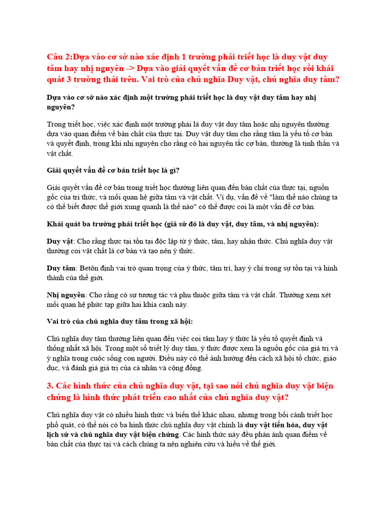 Triết 2 PDF | PDF