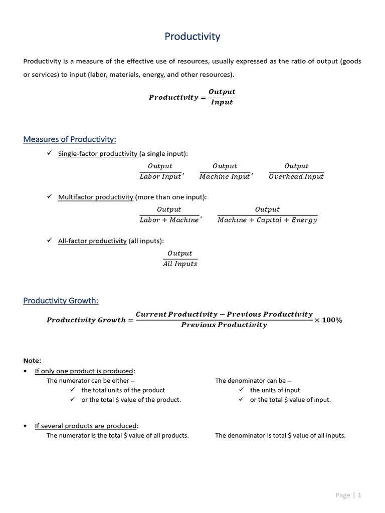 Understanding Productivity Metrics | PDF | Forecasting | Time Series