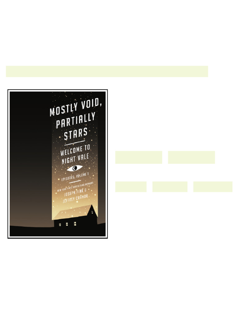 Mostly Void Partially Stars Joseph Fink ebook publication set 2026 | PDF