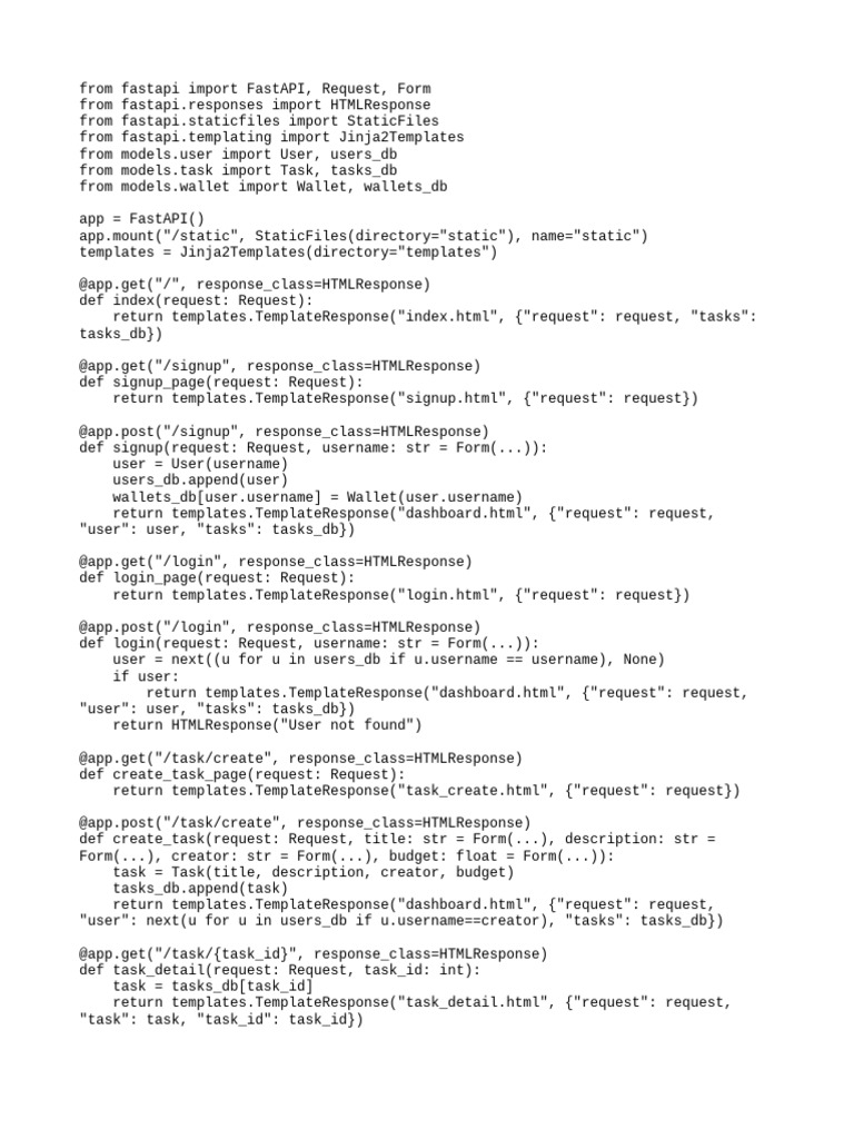 FastAPI Task Management System | PDF | Computing | Computer Programming