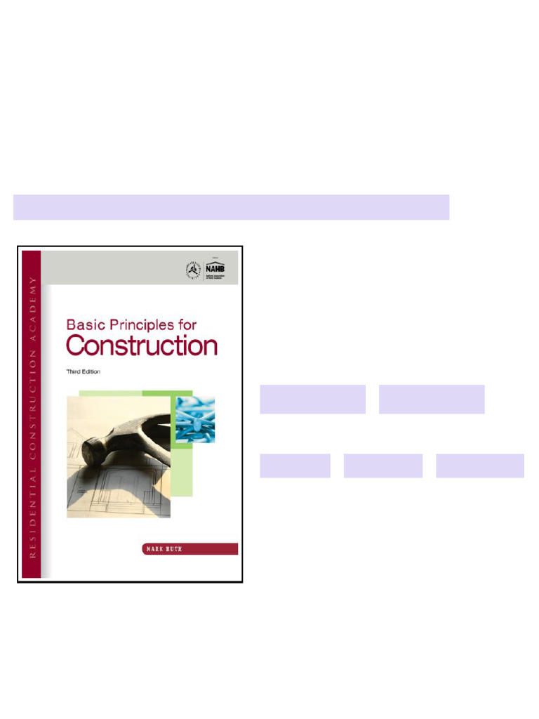 Residential Construction Academy Basic Principles for Construction 3rd ...