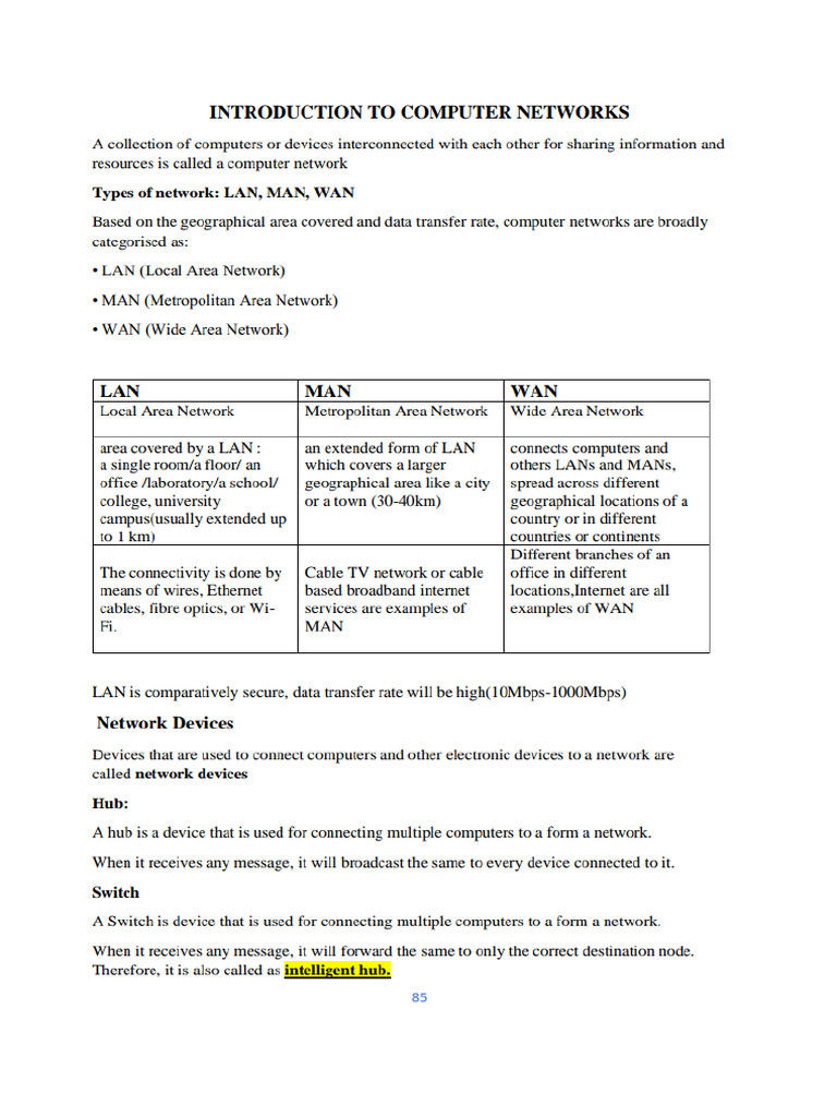 Computer Network Notes | PDF
