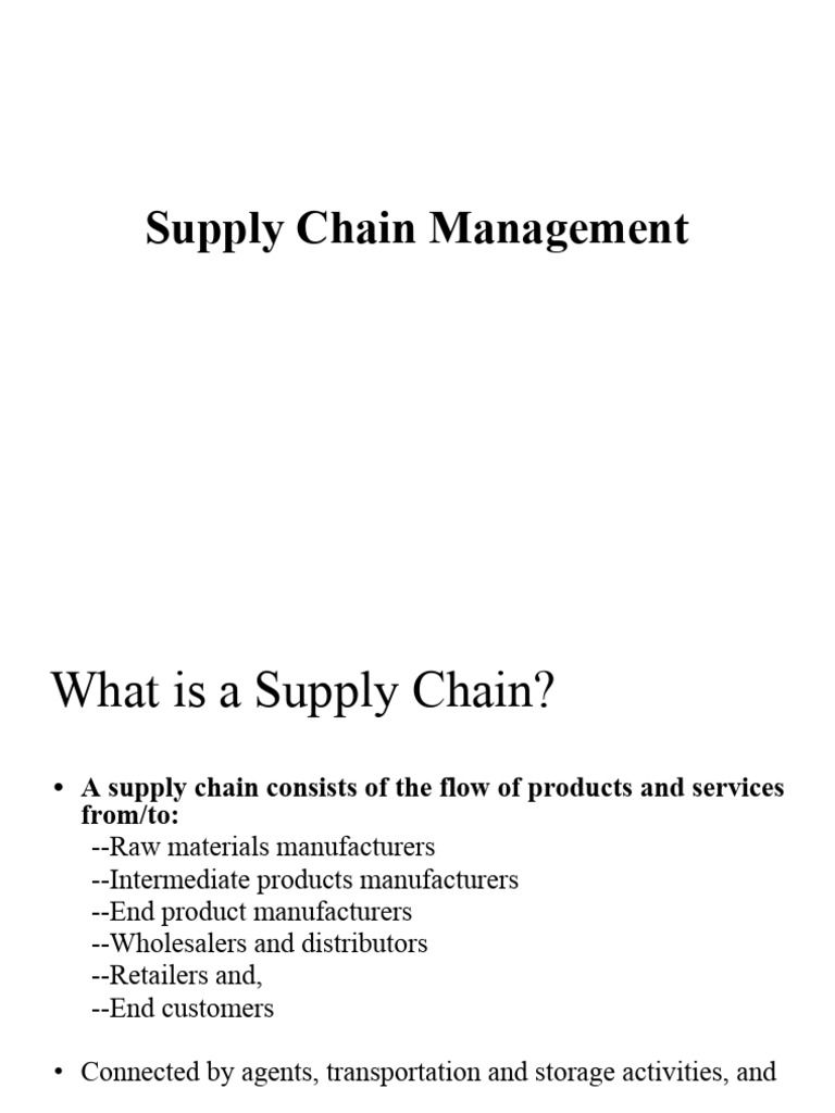 Understanding Supply Chain Management | PDF | Supply Chain Management ...