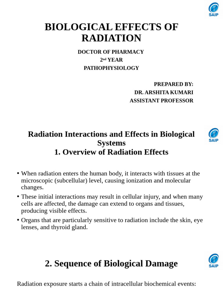 Biological Effects of Radiation Explained | PDF | Dna Repair | Radiation