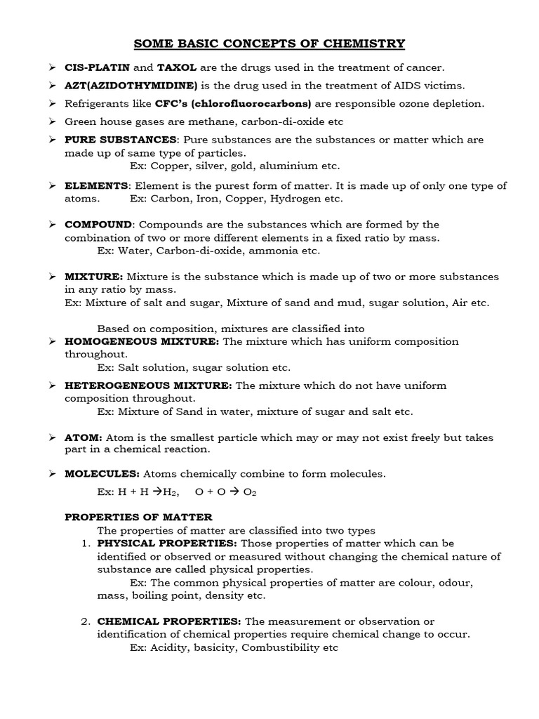Key Chemistry Concepts Explained | PDF | Concentration | Mole (Unit)