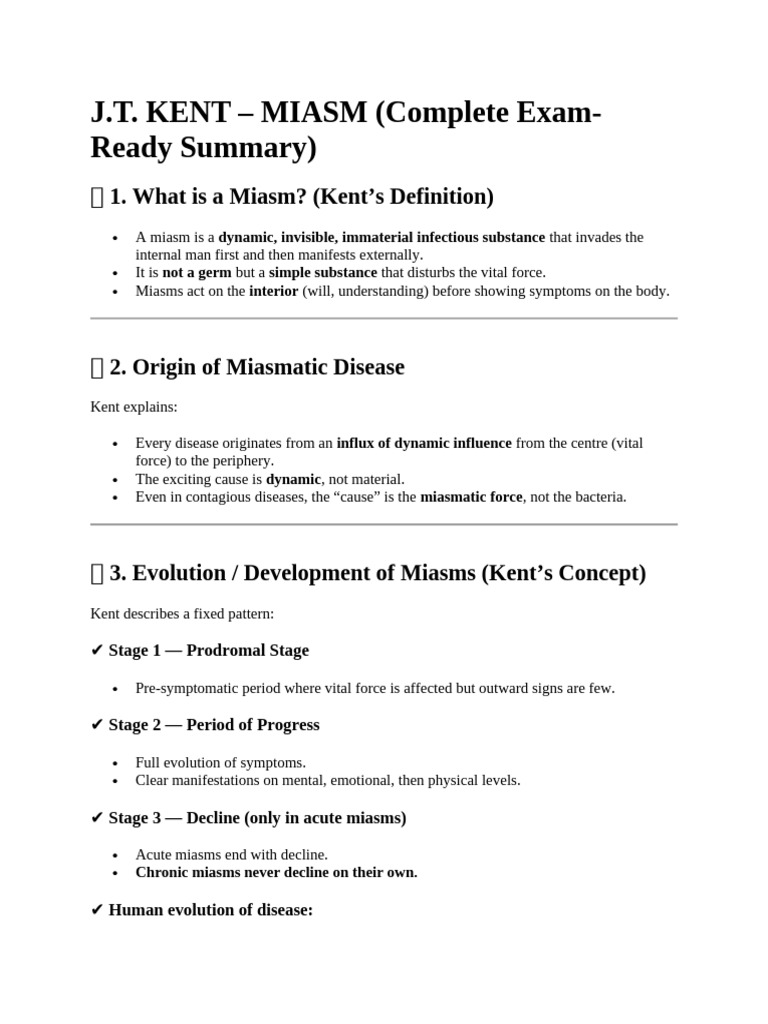 Causation and Evolutionary Concept of Miasm | PDF | Homeopathy | Infection