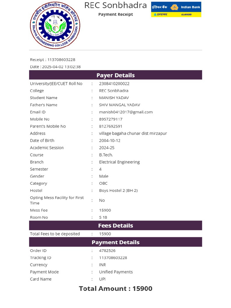 Manish Mess 4 Sem | PDF
