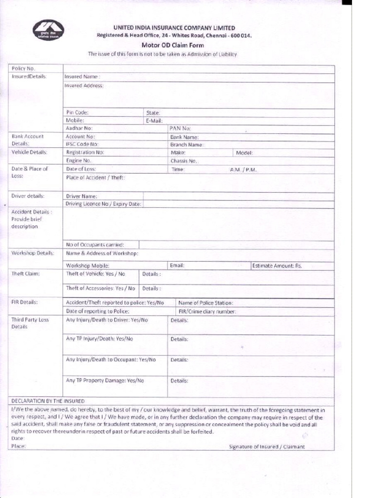 United Claim Form | PDF