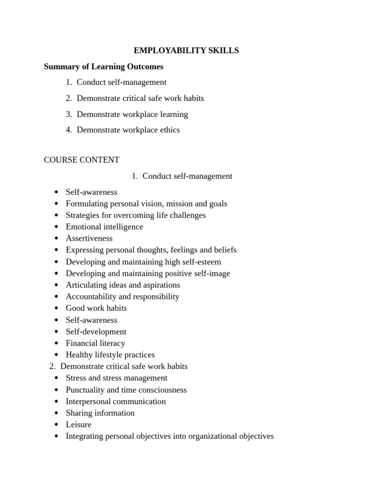 Essential Employability Skills Guide | PDF | Self Esteem | Anger