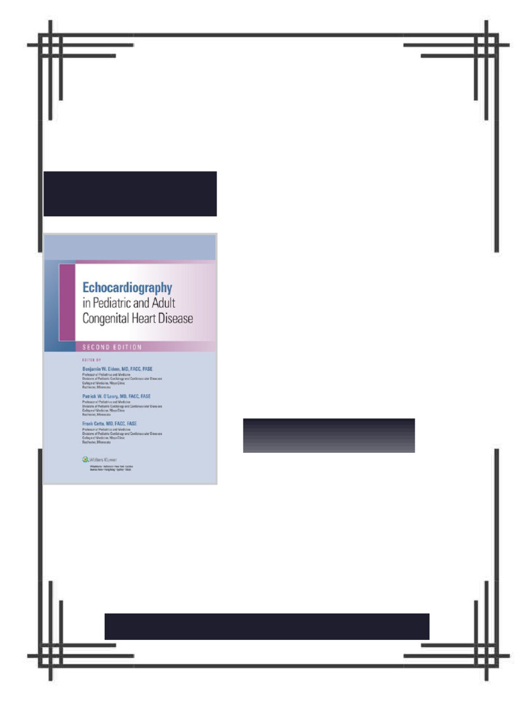 Echocardiography in Pediatric and Adult Congenital Heart Disease Second ...