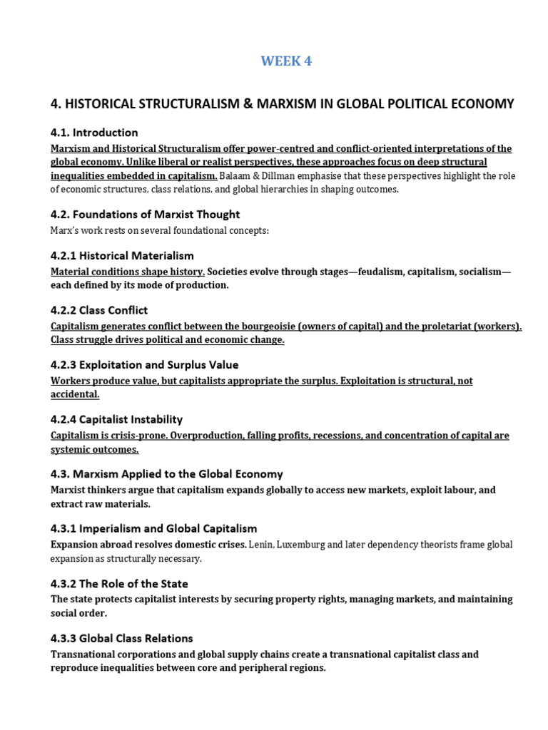 Marxism & Historical Structuralism in Global Economy | PDF | Marxism ...