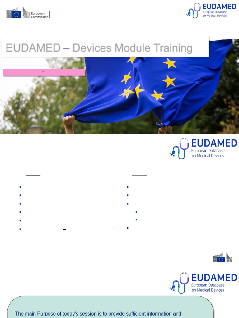 EUDAMED Devices Module Training Guide | PDF | Medical Device | Medical ...