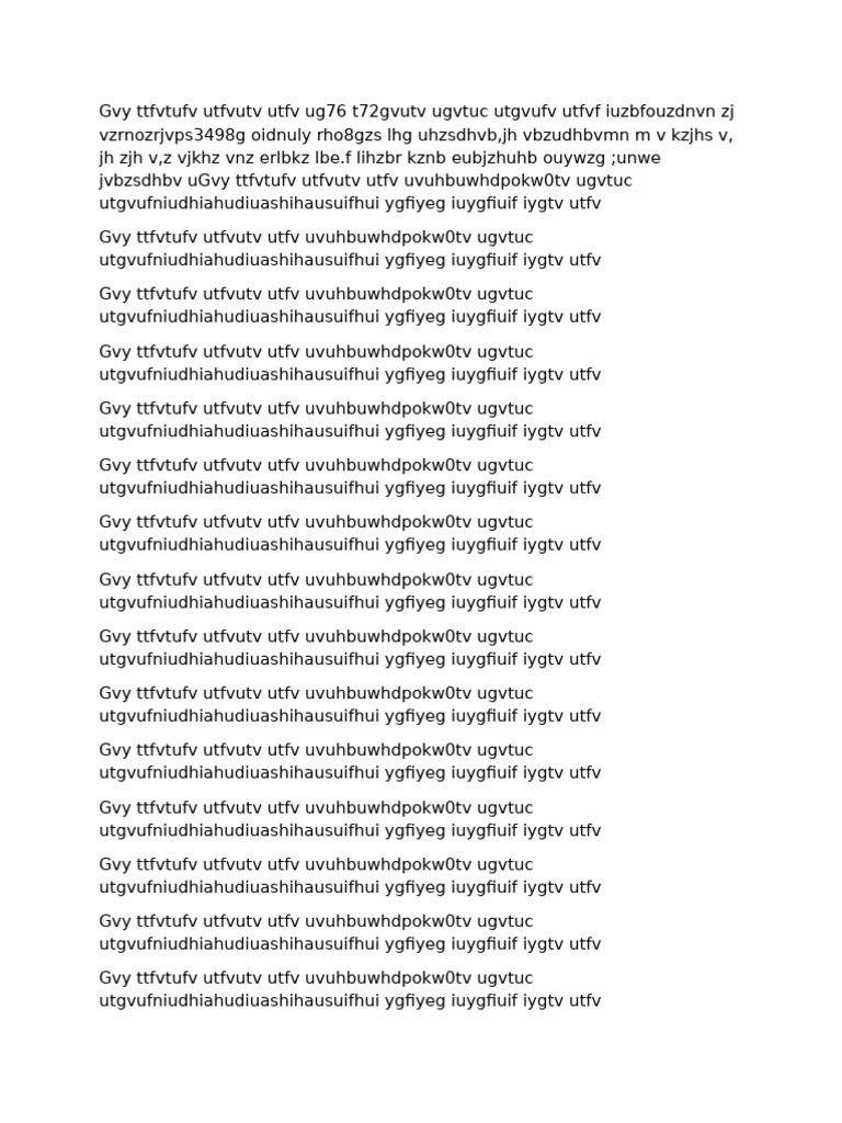 Gvy Ttfvtufv Document Overview | PDF